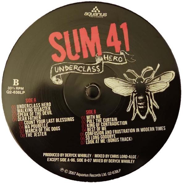SUM 41 - Underclass Hero (florescent Orange With Black Swirl Vinyl
