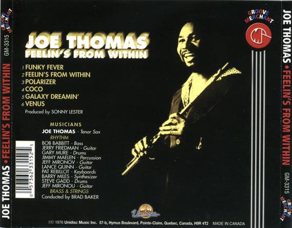 Joe Thomas – Feelin's From Within - CD - Etsy Israel