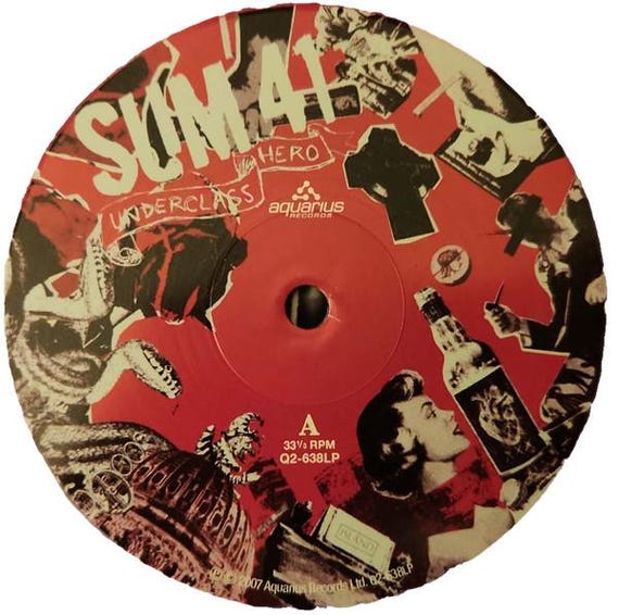 SUM 41 - Underclass Hero (florescent Orange With Black Swirl Vinyl