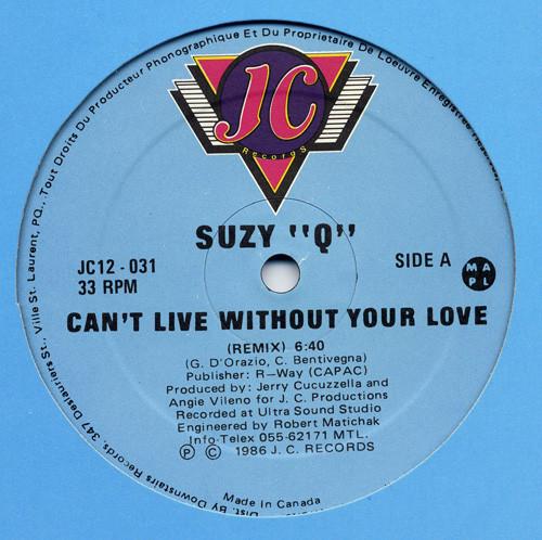 SUZY Q - Can't Live Without Your Love - Vinyl - Etsy