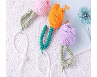 Hand woven diy material pack crochet wool bag Keychain pendant
