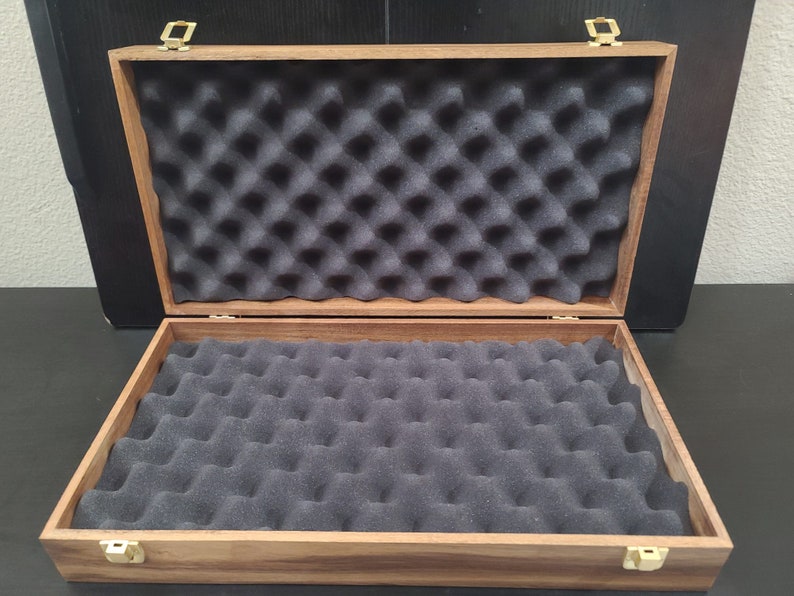 COLT Wood Display Case with removeable foam Python skin pattern inside 17x9x4 in FREE SHIPPING image 3