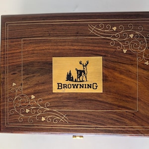 Browning 1911 - Elegant Indian Rosewood Sheesham Handmade Presentation Case for Browning 1911