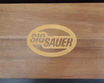 Sig Sauer Wood Storage Box 17 x 9 x 4 inches with Carvable foam - FREE SHIPPING