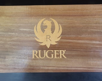 Ruger Wood Storage Box 17 x 9 x 4 inches with Carvable foam - FREE SHIPPING