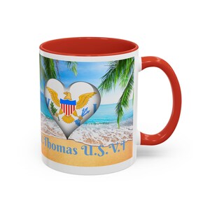 St. Thomas USVI ~  I Luv Weh I From Accent Coffee Mug, 11oz