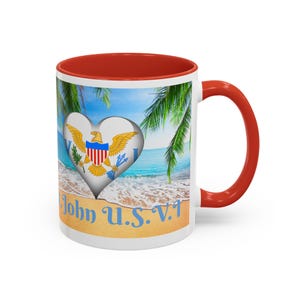 St. John USVI ~  I Luv Weh I From Accent Coffee Mug, 11oz