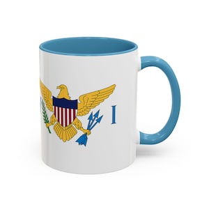 Virgin Islands Accent Mug, Exotic White Ceramic Coffee Cup, 11oz, 15oz, All I need is Butterbread & Bush Tea, Tropical Gift, Island Kitchen