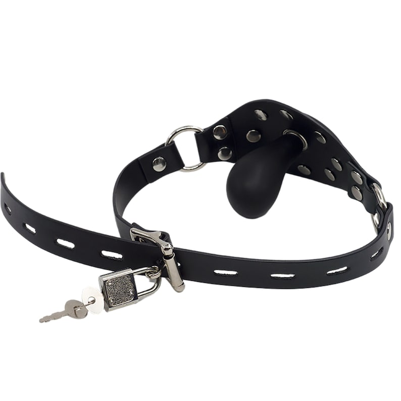 BDSM Inflatable Locking Tongue Depressor Gag With Removable Pump