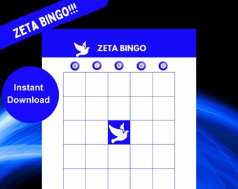 Juego de bingo Zeta Phi Beta: Actividad del Día de los Fundadores (Descarga imprimible)