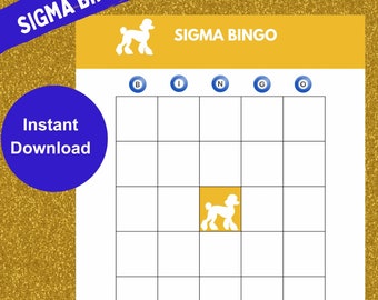 Juego de bingo Sigma Gamma Rho: Rompehielos para fiestas SGRho (Descarga imprimible)