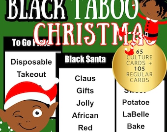 Black Culture Christmas Taboo Game: Holiday Party Fun (PDF)