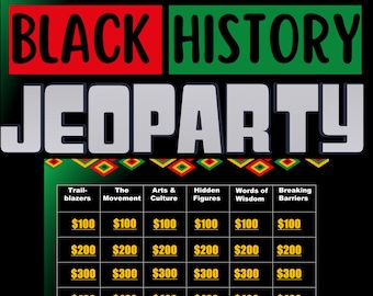 Black History Jeoparty Game: Trivia Night PowerPoint (Digital Download)