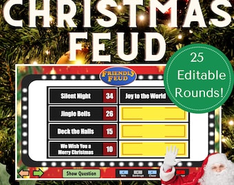 Juego de pelea familiar navideña: Diversión en fiestas navideñas (Presentación de PowerPoint personalizable)