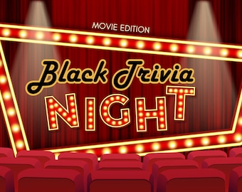 Black Movie Trivia Game: Family Game Night (PowerPoint or Canva)