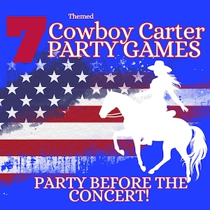 BEYONCE COWBOY CARTER, Pacchetto di giochi del tour, Festa con Beyonce, Festa con Cowboy Carter, Gioco Beyonce stampabile, Gioco Beyhive, Idea per l'addio al nubilato di Beyonce