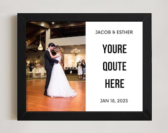 Custom Wedding Sign Framed - Anniversary Gift - custom framed Wedding Memory Wedding Anniversary Gift for Wife Husband Parents