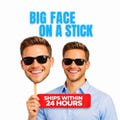 Face on A Stick Big Head Cutouts Big Head Graduation Face Bachelorette Party Sports Game Birthday Decorations Fat Head