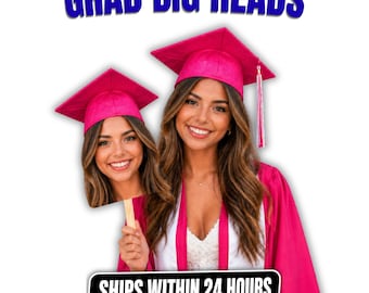 Graduation 2026 Big Heads on a Stick, Face on a Stick, Graduation Fan, Class of 2026, Fat Head Cut Out Sign, Gift for Graduate