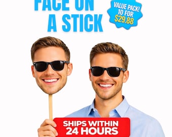 Face on A Stick Big Head Cutouts Big Head Graduation Face Bachelorette Party Sports Game Birthday Decorations Fat Head