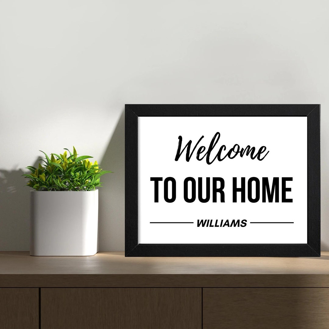 Welcome to Our Home - Personalized Welcome to Our Home Sign - Realtor ...