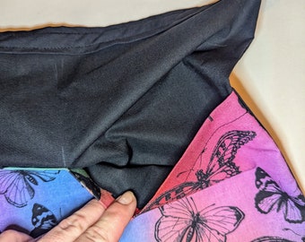 Półfartuch Butterfly Cascade: Fartuch serwerowy w stylu tie-dye, z 3 kieszeniami