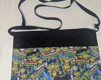 TMNT Teenage Mutant Ninja Turtles Adventures Comics waiter/ bar/ server/ teacher/ vendor half-apron 21” x 12” with 8” deep pockets