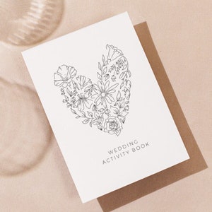 Pretty Wedding Activity Sheets/ Workbook for kids - Bride & Groom Games and Colouring in (customisable)