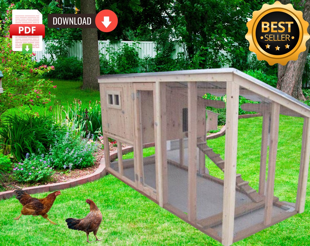 Mobile Chicken Coop Easy Build Plans Chicken Run Plan PDF - Etsy