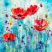 Poppy Flowers in Vase Bundle Clipart, 10 High Quality JPG, Watercolor ...