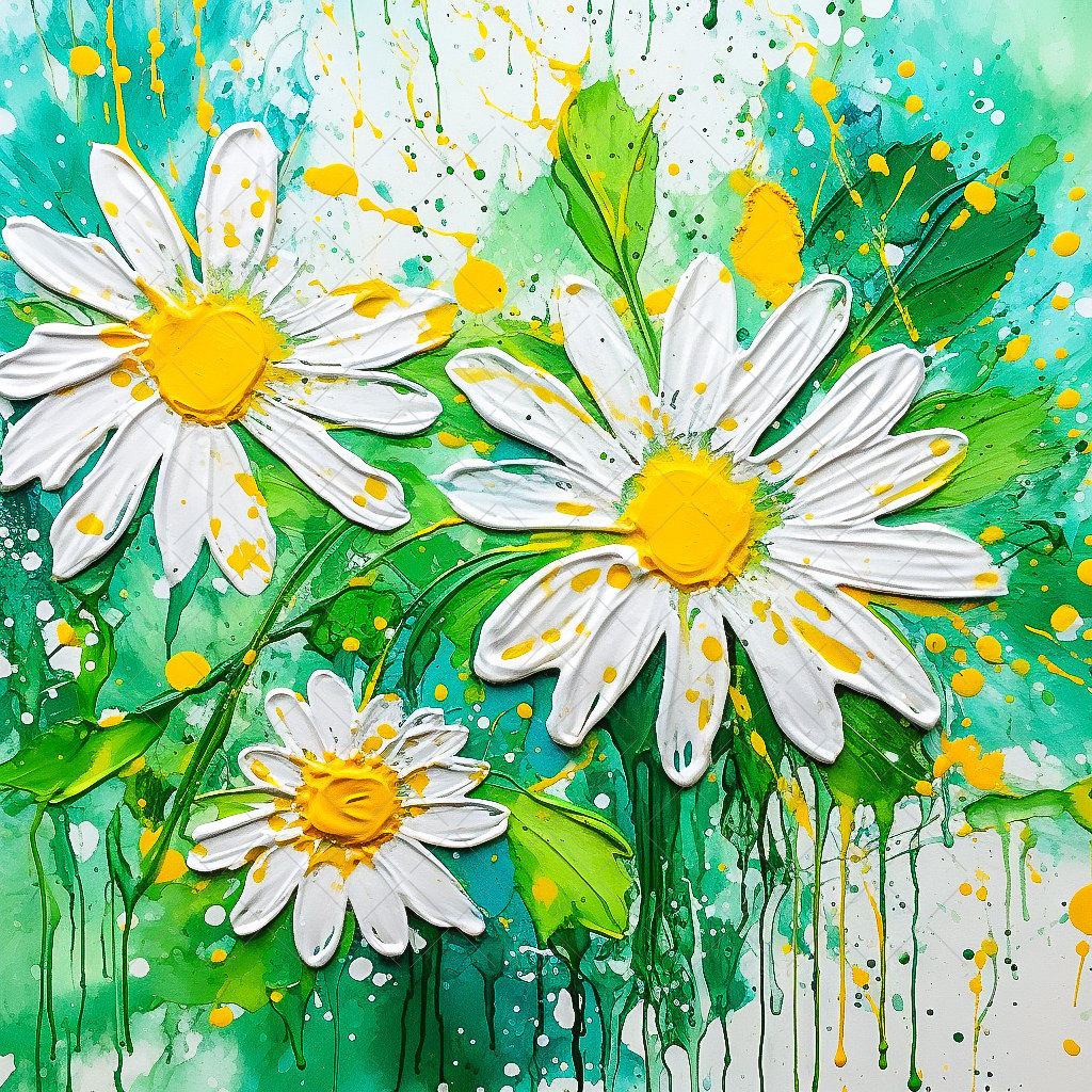 Colorful Daisies Flowers Bundle Clipart, 10 High Quality Jpgs ...