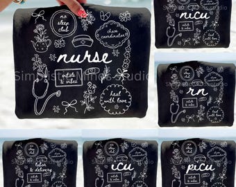 Nurse Png Bundle Vitals Vibes Sublimation, Rn NICU ICU PICU Labor Delivery Shirt Png, Chaos Coordinator Nurse Digital Download