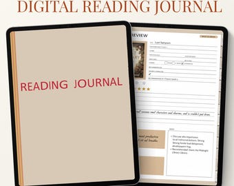 Digital Reading Journal | Paper Texture Planner (PDF)