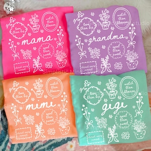 Grandma PNG Bundle Sublimation, Mimi Gigi Nana Mamaw Yaya Grandmother Shirt PNG, Grandma Floral Digital Download, Grandma Gift PNG