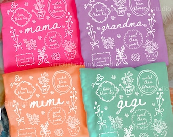Grandma PNG Bundle Sublimation, Mimi Gigi Nana Mamaw Yaya Grandmother Shirt PNG, Grandma Floral Digital Download, Grandma Gift PNG