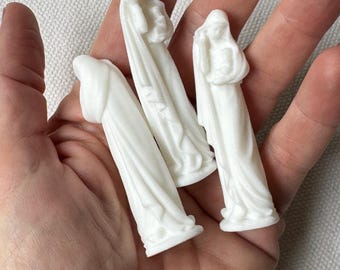 Madonna and Child Statue, 2.5 inch, pack, white, Mary Garden, Terrarium