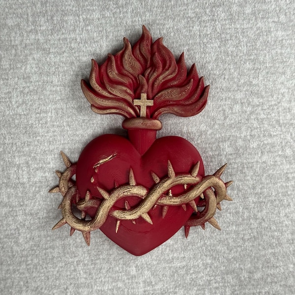 Sacred Heart 3d Wall Art - Etsy