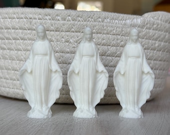 Estatua de María Inmaculada de 6,35 cm, paquete, blanca, Jardín de María, Terrario, Nuestra Señora de Gracia