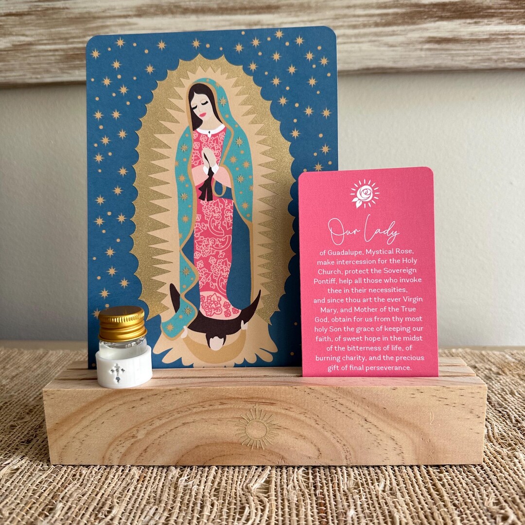 Our Lady of Guadalupe Prayer Block in Spanish or English - Etsy