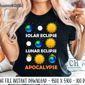 Solar Eclipse Lunar Science Teacher Space Eclipse Apocalypse Png, Total Solar Eclipse April 8th 2024 Digital Download,North America Tour Png