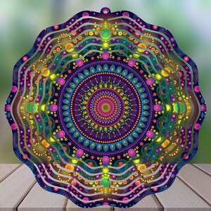 Beautiful Mandala PNG Wind Spinner Sublimation Design, High Quality PNG for Sublimation, 11 in. X 11 in.