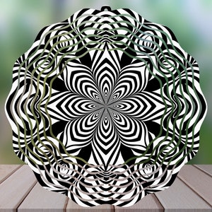 Trippy Pattern PNG Wind Spinner Sublimation Design, High Quality PNG for Sublimation, 11 in. X 11 in.