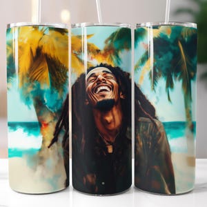 Bob Marley Laughing 20 oz Tumbler Wrap Sublimation Design, Jamaica High Quality Digital Download, JPG and PNG format, Printable Tumbler Wrap