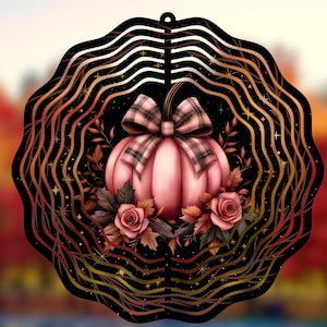 Pink Pumpkin PNG Wind Spinner Autumn Sublimation Design, Instant Digital Download, High Quality PNG for Sublimation, 11 in. X 11 in.