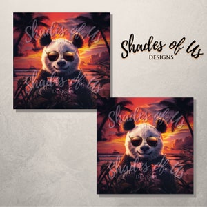 Panda on Vacation PNG Wind Spinner Sublimation Design, High Quality PNG ...