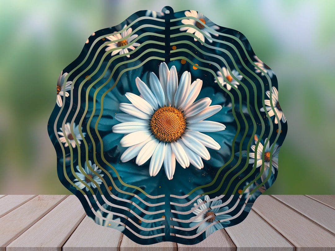 Beautiful Daisy PNG Wind Spinner Sublimation Design, High Quality PNG ...