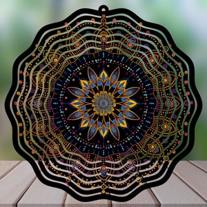 Dotted Mandala PNG Wind Spinner Sublimation Design, High Quality PNG for Sublimation, 11 in. X 11 in.
