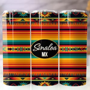 SINALOA Mexiko 20 oz Tumbler Wrap Sublimationsdesign, hochwertiger digitaler Download, JPG- und PNG-Format, Printable Tumbler Wrap