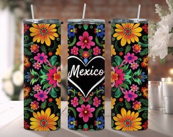 Mexico 20 oz Tumbler Wrap Sublimation Design, High Quality Digital Download, JPG and PNG format, Printable Tumbler Wrap