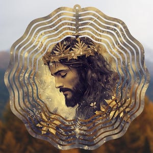 Jesus is King PNG Wind Spinner Christian Sublimation Design, Instant Digital Download, High Quality PNG for Sublimation, 11 in. X 11 in.